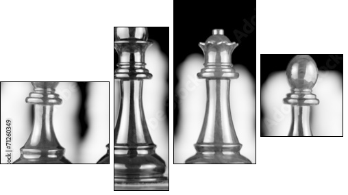 Four chess piece - Four-piece canvas, Fortyk