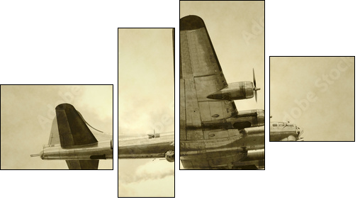 World War II era American bomber - Four-piece canvas, Fortyk