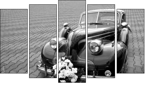 Wedding limousine - Five-piece canvas, Pentaptych