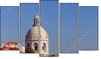 Lisbon View - Five-piece canvas, Pentaptych