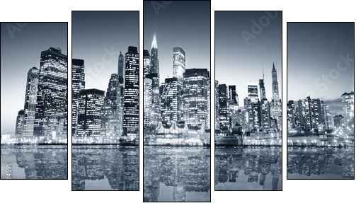 New York manhattan - Five-piece canvas, Pentaptych