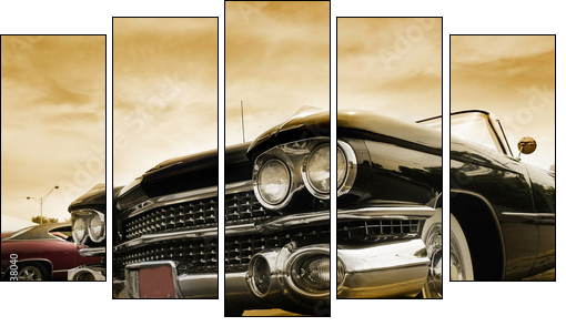 Classic Cars - Five-piece canvas, Pentaptych