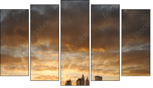 New York manhattan - Five-piece canvas, Pentaptych