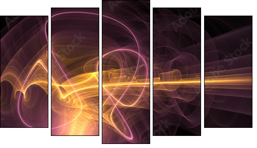 light explosion - Five-piece canvas, Pentaptych