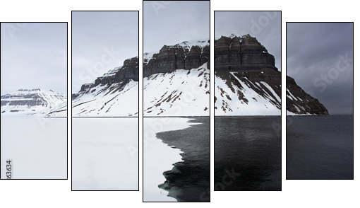 Spitzbergen - Five-piece canvas, Pentaptych