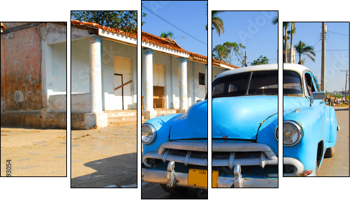 oldtimer car in cuba - Five-piece canvas, Pentaptych