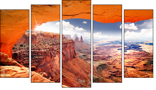 Heavenly view of world - Five-piece canvas, Pentaptych