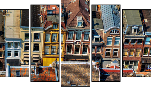 Utrecht city areal view - Five-piece canvas, Pentaptych