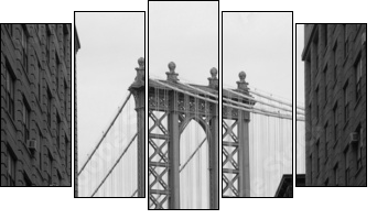 manhattan bridge - Five-piece canvas, Pentaptych