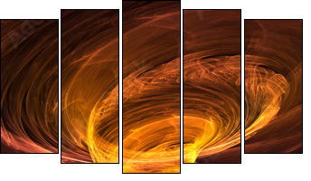 fire tornado - Five-piece canvas, Pentaptych