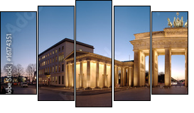 Brandenburger Tor / Brandenburg Gate - Five-piece canvas, Pentaptych