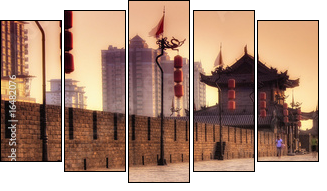 Xi'an / Xian (China) - Cityscape - Five-piece canvas, Pentaptych