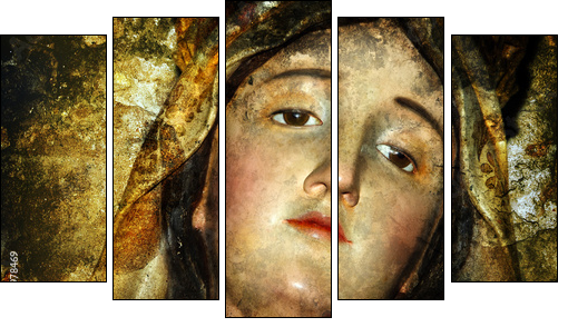 virgin maria - Five-piece canvas, Pentaptych