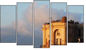Palazzo Donn Anna in Via Posillipo - Napoli Campania - Five-piece canvas, Pentaptych