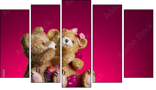 Valentine Concept - Five-piece canvas, Pentaptych