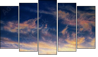 New York City Empire State Building - Five-piece canvas, Pentaptych