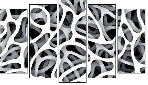 Hintergrund organisch - Five-piece canvas, Pentaptych