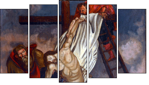 Deposition from the Cross - Five-piece canvas, Pentaptych