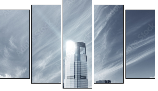 Future city - newyork city - Five-piece canvas, Pentaptych