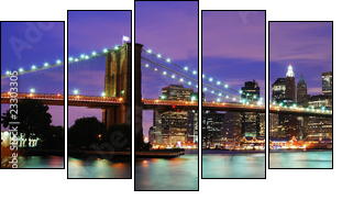 New York City - Five-piece canvas, Pentaptych