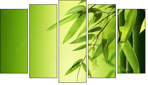 Spa still life - Five-piece canvas, Pentaptych