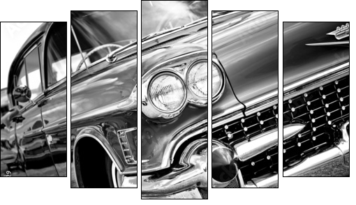 Classic Automobile - Five-piece canvas, Pentaptych
