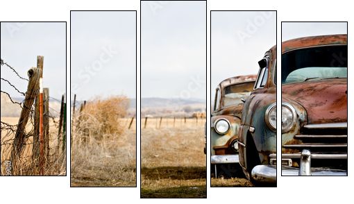 vintage cars - Five-piece canvas, Pentaptych