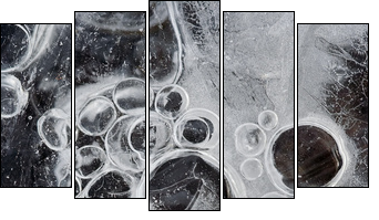 frostbound bubbles like grapes - Five-piece canvas, Pentaptych