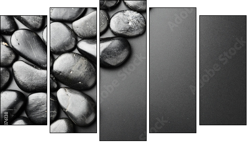 Stones - Five-piece canvas, Pentaptych