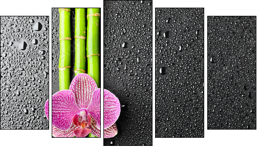 spa background - Five-piece canvas, Pentaptych