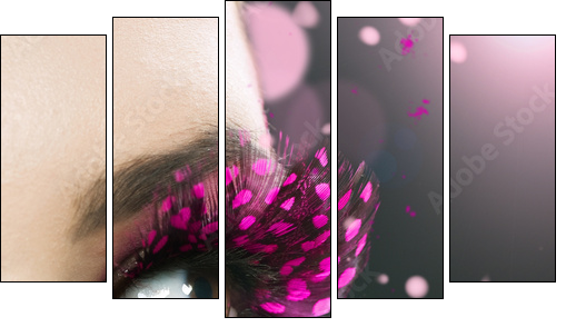 Beautiful Fashion Holiday Makeup - Five-piece canvas, Pentaptych