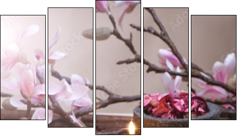 Spa - Five-piece canvas, Pentaptych