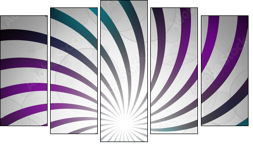 Swirl - Five-piece canvas, Pentaptych