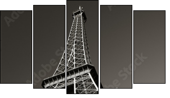 the eiffel tower - Five-piece canvas, Pentaptych
