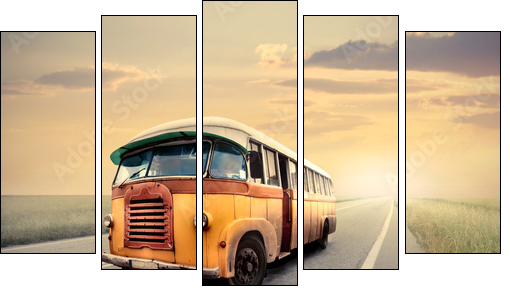 Van - Five-piece canvas, Pentaptych