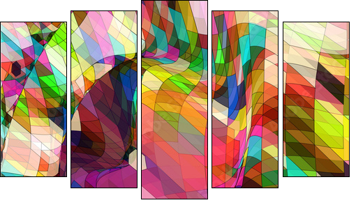Abstract Background Vector - Five-piece canvas, Pentaptych