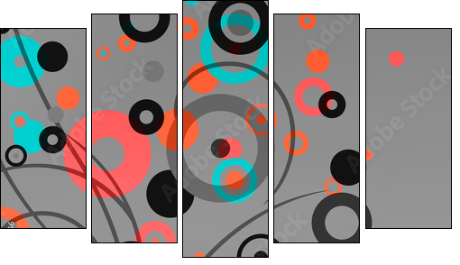 ã°ã©ãã£ãã¯ãã¿ã¼ã³ - Five-piece canvas, Pentaptych