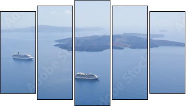 Santorini - Five-piece canvas, Pentaptych