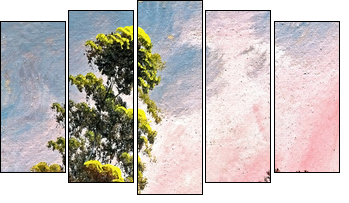 Summer landscape - Five-piece canvas, Pentaptych