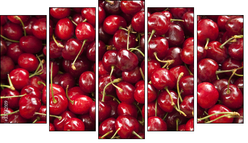 Cherries - Five-piece canvas, Pentaptych