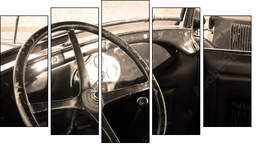 vintage car interior - Five-piece canvas, Pentaptych