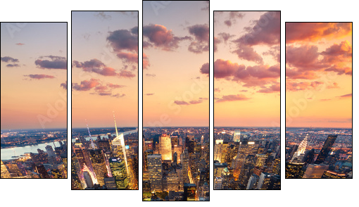 New York - Five-piece canvas, Pentaptych
