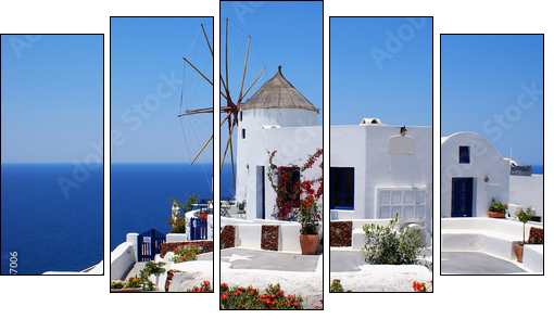 Mill - Five-piece canvas, Pentaptych