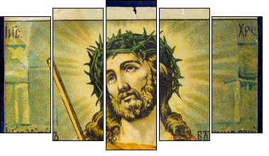 Icon - Five-piece canvas, Pentaptych