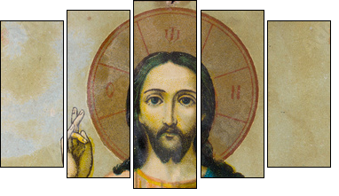 Icon - Five-piece canvas, Pentaptych