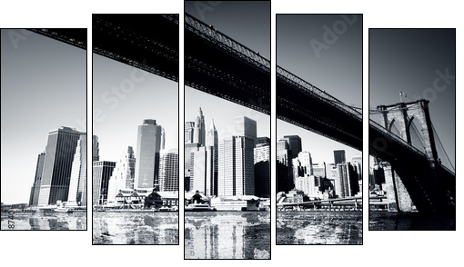 New York - Five-piece canvas, Pentaptych