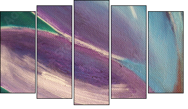 Vibrant abstract - Five-piece canvas, Pentaptych