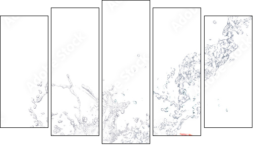 fragole splash - Five-piece canvas, Pentaptych