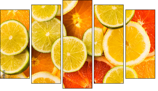 Concept fruits - Five-piece canvas, Pentaptych