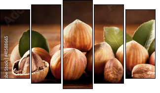 Gruppo di Nocciole - Five-piece canvas, Pentaptych